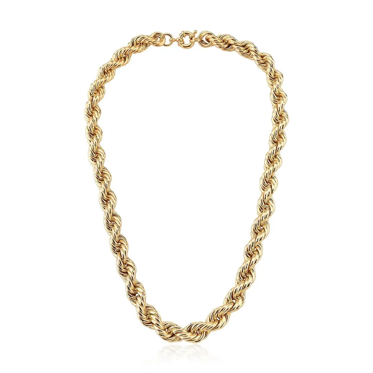 Corrente cordão baiano 9MM banhado a ouro 18k