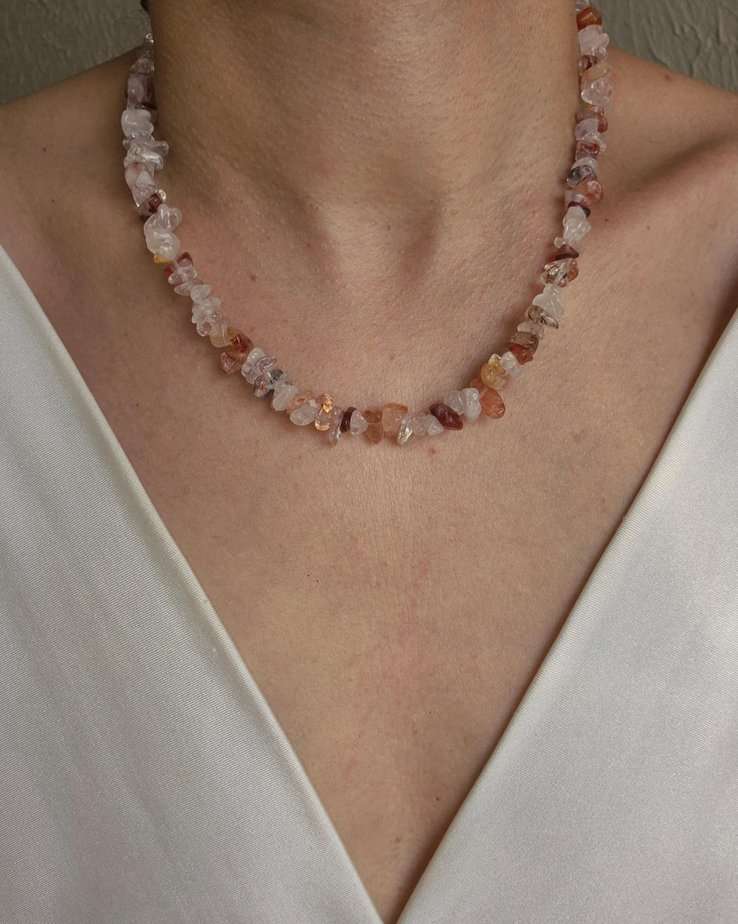 Colar ágata mix tons