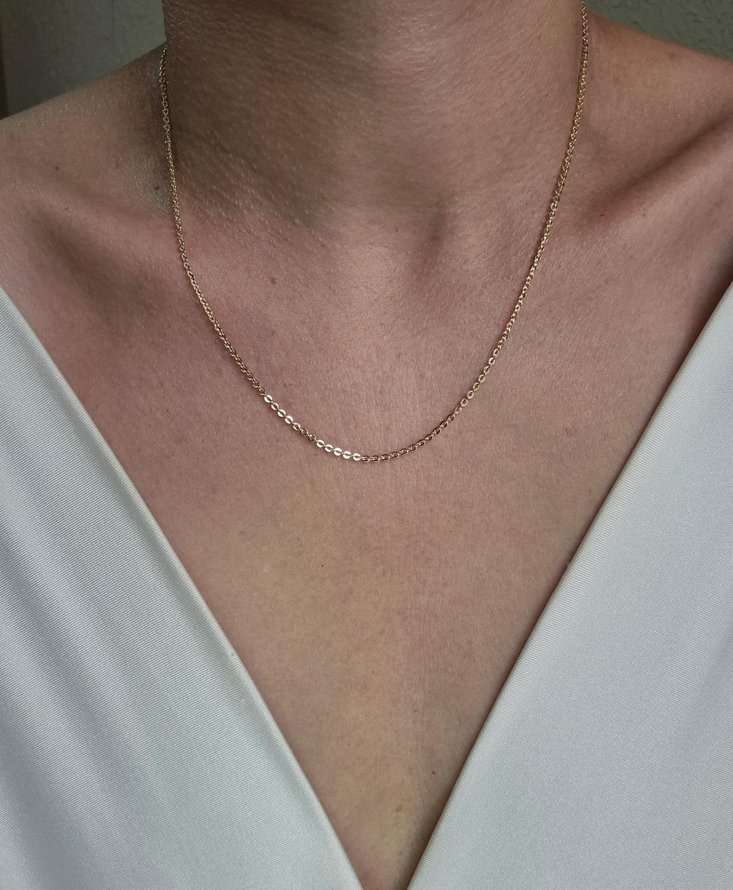 Colar corrente elos banhado a ouro 18k