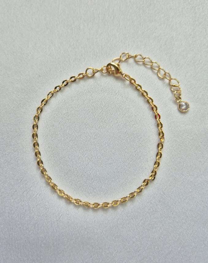 Pulseira elos banhada a ouro 18k