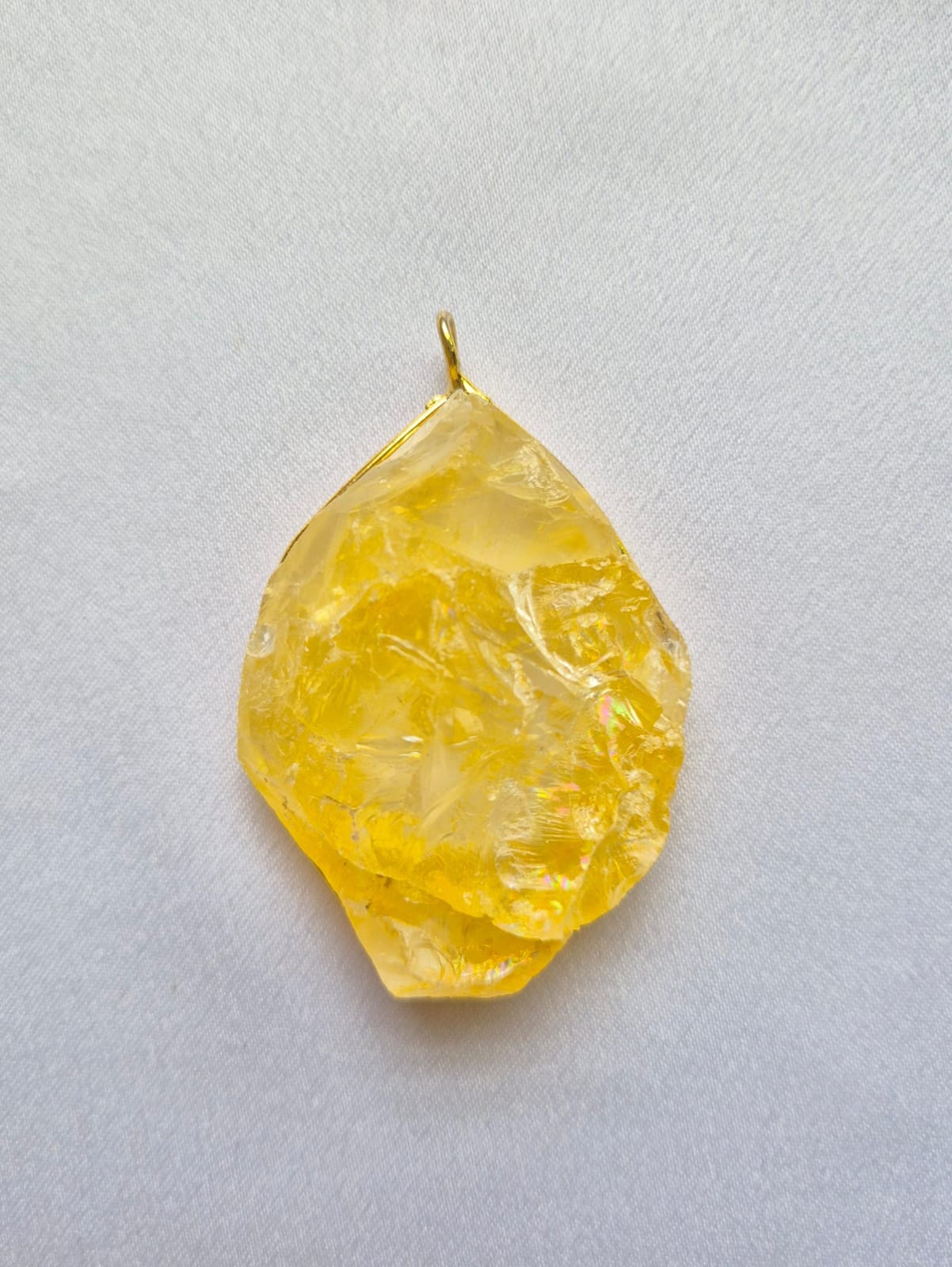 Pingente citrino bruto