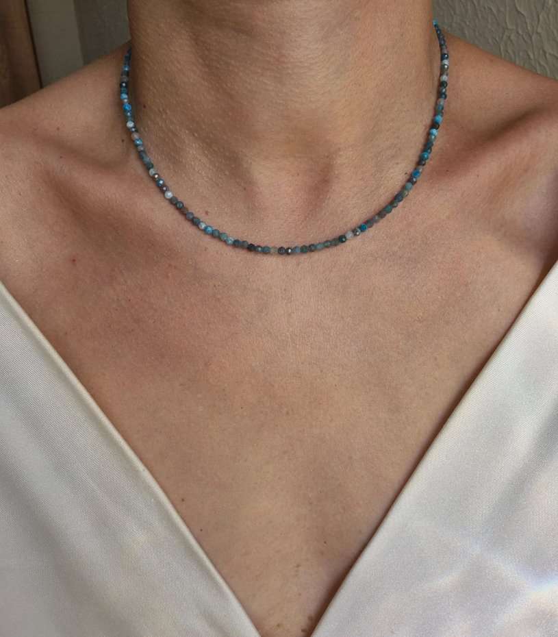 Chocker apatitas facetadas