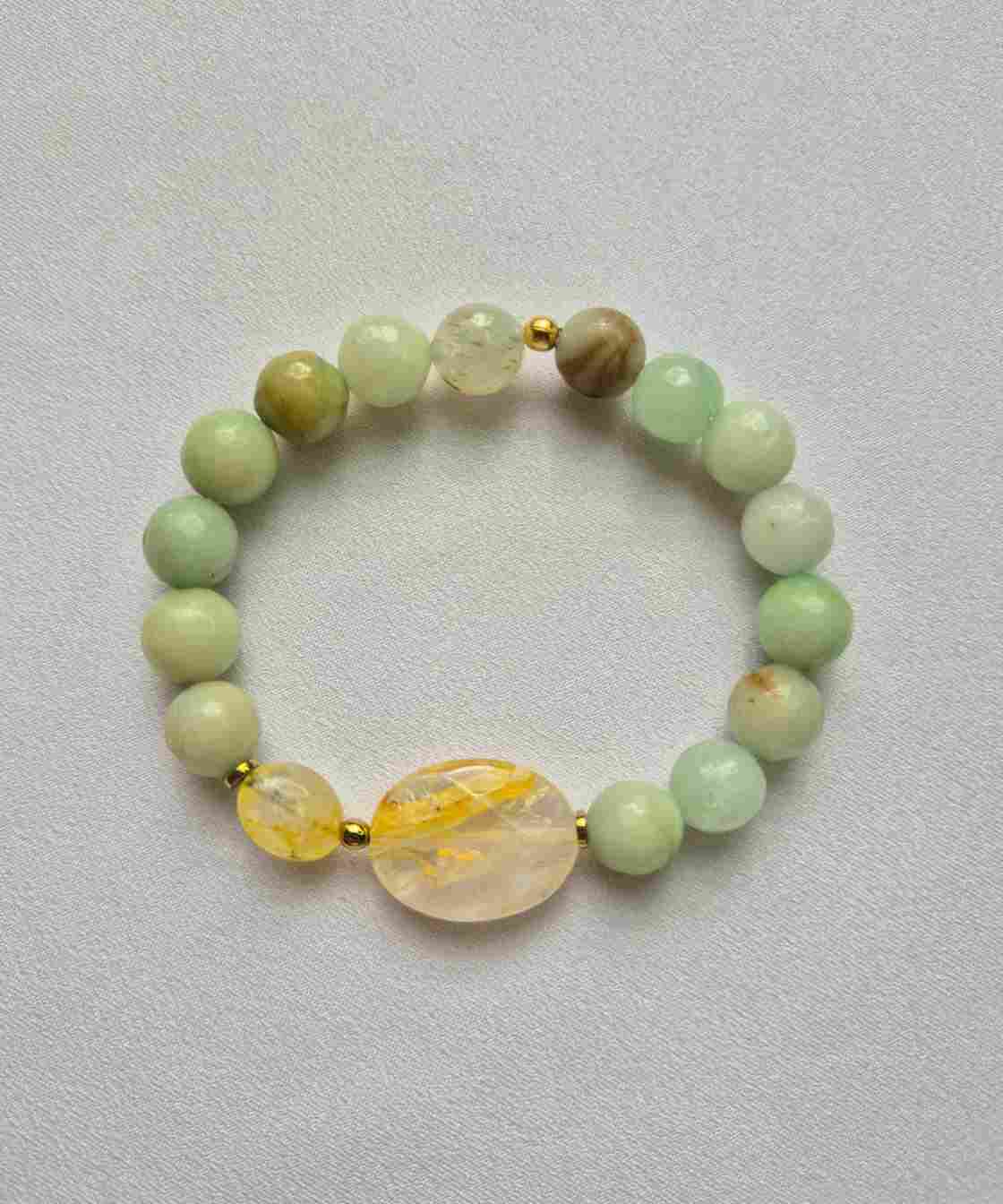 Pulseira jade e citrinos